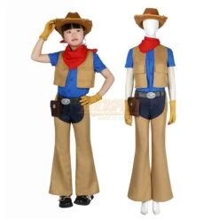 Girls Halloween Gifts Cowgirl Princess Peach Cosplay Costume