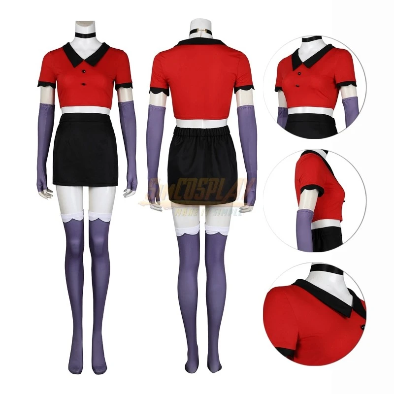 Hazbin Hotel Vaggie Cosplay Costume Female Halloween Cosplay 1 Hazbin Hotel Vaggie Cosplay Costume Female Halloween Cosplay