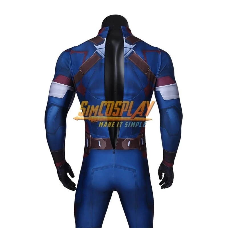 Captain America Cosplay 3D Printed Jumpsuits Steve Rogers BodySuits 14 Captain America Cosplay 3D Printed Jumpsuits Steve Rogers BodySuits - Image 14