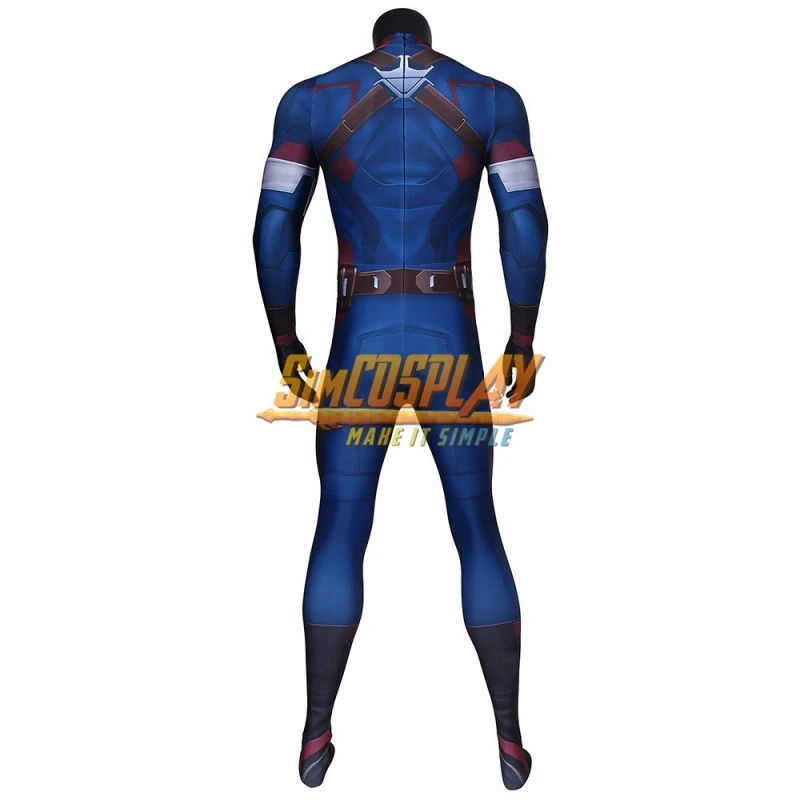 Captain America Cosplay 3D Printed Jumpsuits Steve Rogers BodySuits 4 Captain America Cosplay 3D Printed Jumpsuits Steve Rogers BodySuits - Image 4