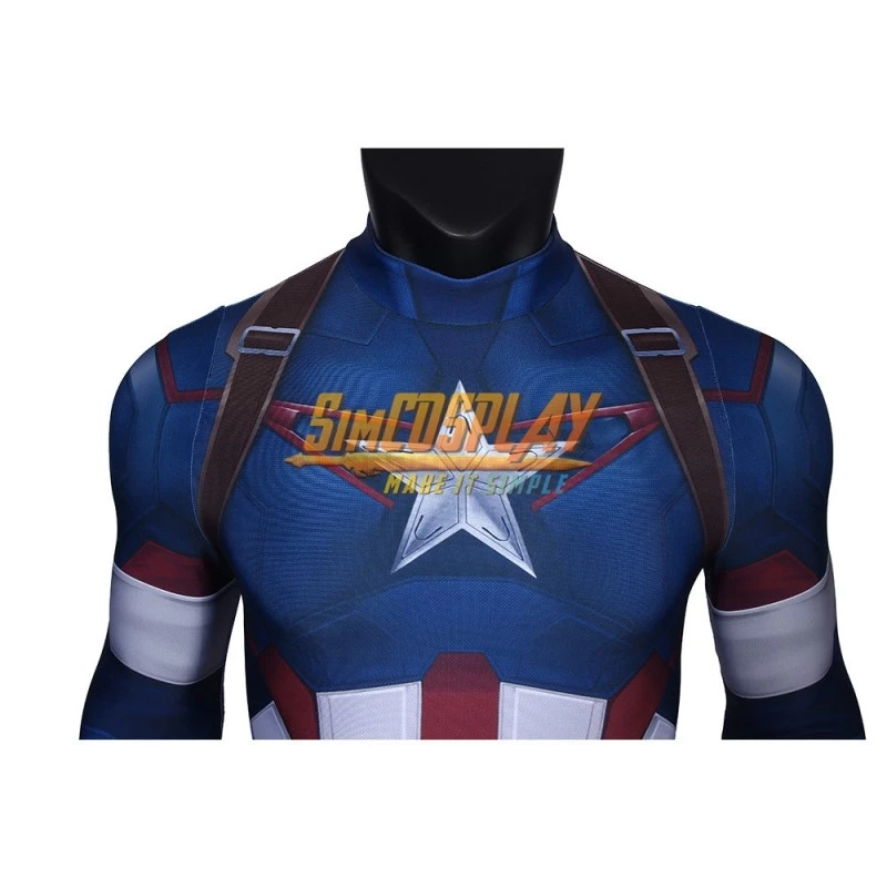 Captain America Cosplay 3D Printed Jumpsuits Steve Rogers BodySuits 10 Captain America Cosplay 3D Printed Jumpsuits Steve Rogers BodySuits - Image 10