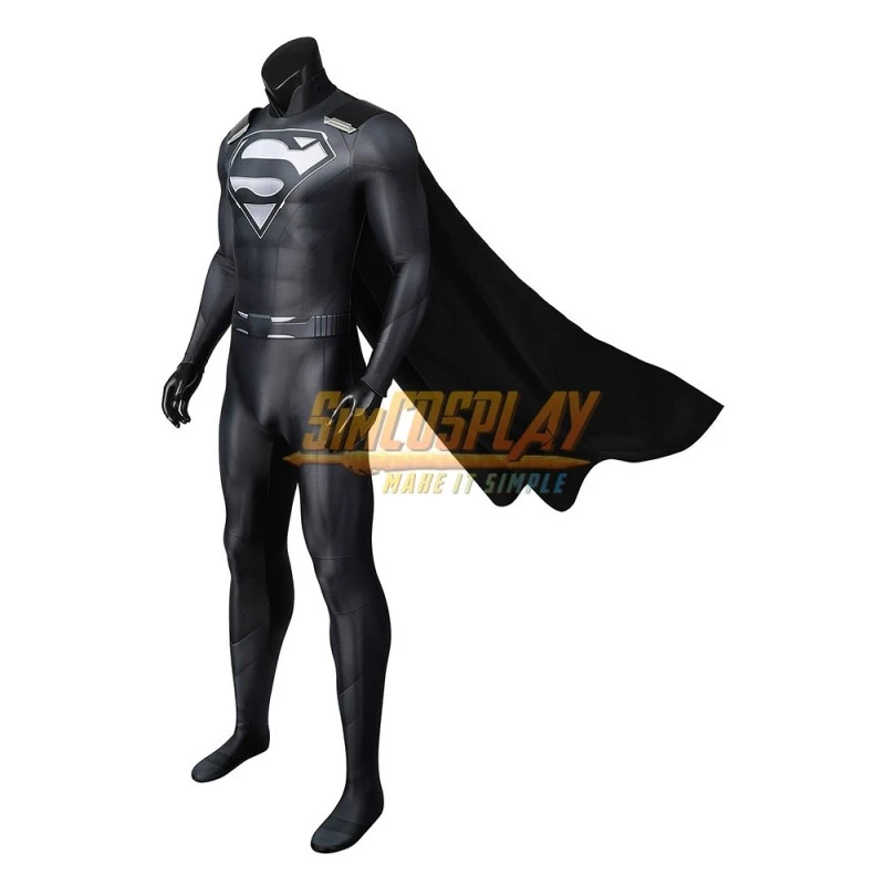 Super Hero Clark Black Suit Spandex Halloween Cosplay Costume Ver.2 2 Super Hero Clark Black Suit Spandex Halloween Cosplay Costume Ver.2 - Image 2