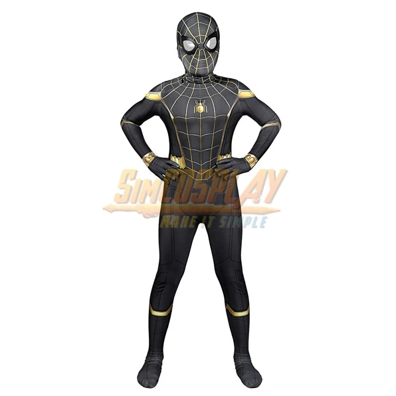 Kids Spider-man No Way Home Black Gold Cosplay Suit Ver.1 5 Kids Spider-man No Way Home Black Gold Cosplay Suit Ver.1 - Image 5