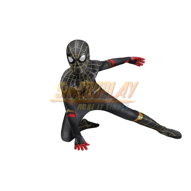 Kids Spider-man No Way Home Black And Gold Cosplay Suit Ver.2 5 Kids Spider-man No Way Home Black And Gold Cosplay Suit Ver.2 - Image 5
