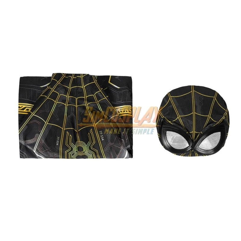 Spider-man No Way Home Cosplay Costume Black Gold Suit 11 Spider-man No Way Home Cosplay Costume Black Gold Suit - Image 11
