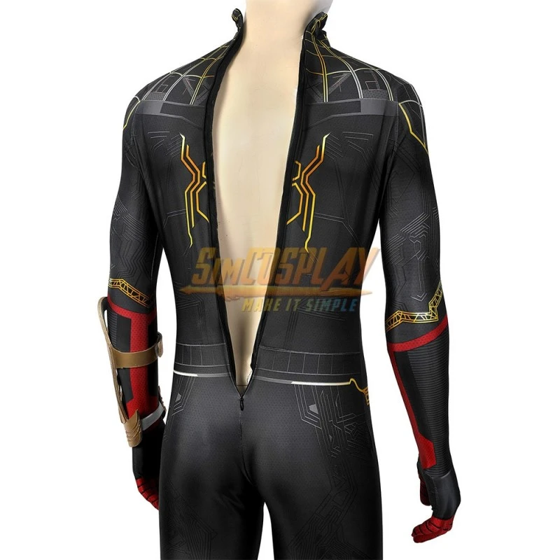 Spider-man No Way Home Cosplay Costume Black Gold Suit 16 Spider-man No Way Home Cosplay Costume Black Gold Suit - Image 16