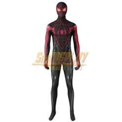 Miles Morales Cosplay Costume Spiderman Ps5 Spandex Printed Suit -Simcosplay Outlet Store j21029ba 0017 021a8975