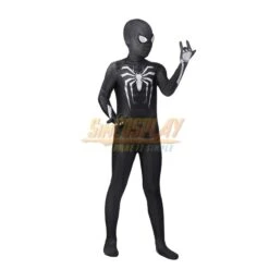 Kids Spiderman Symbiote Black Cosplay Suit Miles Morales PS5 Edition -Simcosplay Outlet Store j21039ba kid 0014 021a5924