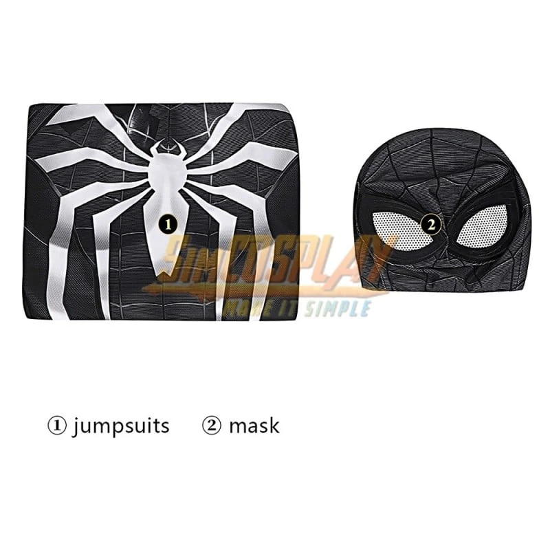 Spiderman Symbiote Black Cosplay Suit Spider Man Miles Morales PS5 Edition 14 Spiderman Symbiote Black Cosplay Suit Spider Man Miles Morales PS5 Edition - Image 14