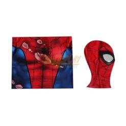 Kids Spiderman PS5 Classic Suit Cosplay Costume Damaged Printed -Simcosplay Outlet Store j21053gakid 0001 021a4336