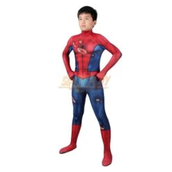 Kids Spiderman PS5 Classic Suit Cosplay Costume Damaged Printed -Simcosplay Outlet Store j21053gakid 0009 021a4308