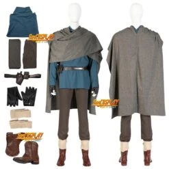 Jedi Master Obi Wan Kenobi Cosplay Costumes Tatooine Blue Disguise