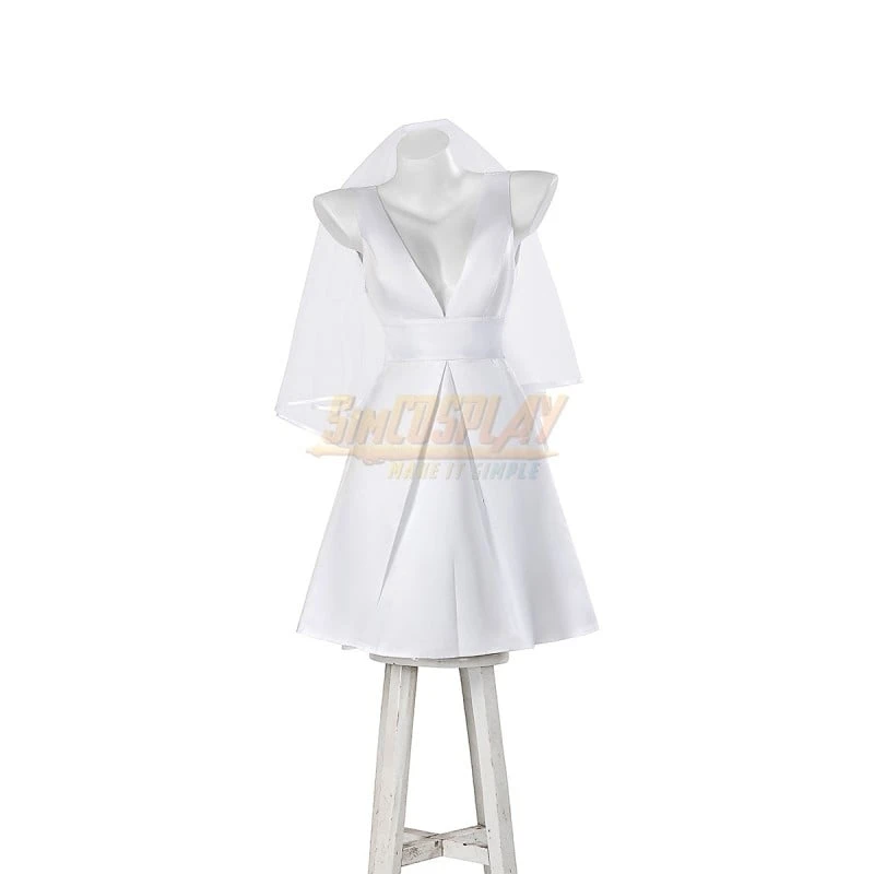 2024 Harley Cosplay Costume White Wedding Dress Edition 2 2024 Harley Cosplay Costume White Wedding Dress Edition - Image 2