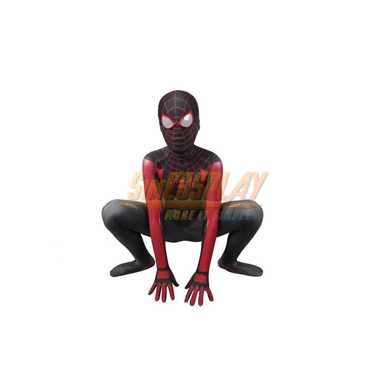 Kids Miles Morales Cosplay Costume Spiderman PS5 Edition - Image 5