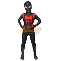 Kids Miles Morales Cosplay Costume Into The Spider Verse Black Spider Suit -Simcosplay Outlet Store kids miles morales cosplay costumes 1