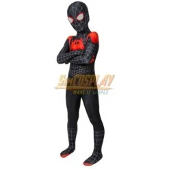 Kids Miles Morales Cosplay Costume Into The Spider Verse Black Spider Suit -Simcosplay Outlet Store kids miles morales cosplay costumes 5
