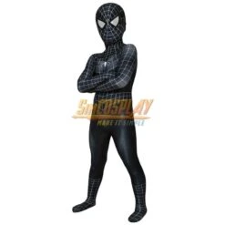Kids Venom Cosplay Suit Black Spider-man Costume For Children Halloween -Simcosplay Outlet Store kids venom cosplay suit 12
