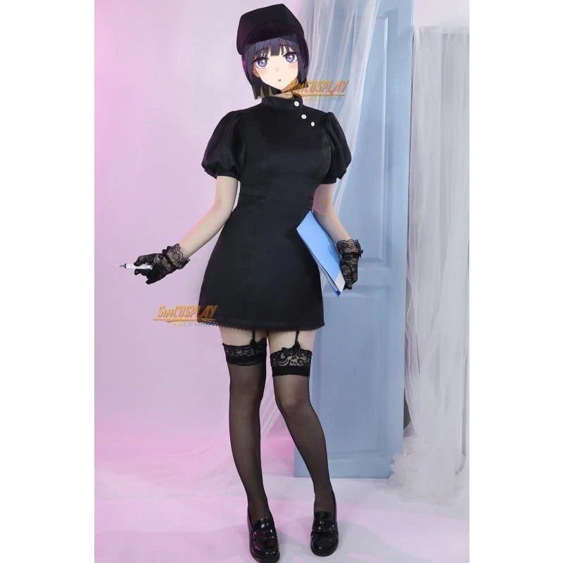 Marin Kitagawa My Dress-Up Darling Nurse Cosplay Costume Black/White Version