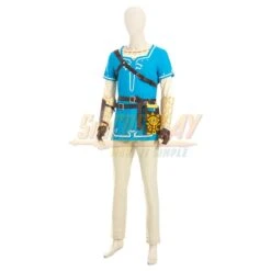 Link Cosplay Costume The Legend Of Zelda Breath Of The Wild 2 Champion's Tunic Cosplay Suit -Simcosplay Outlet Store me3a0132