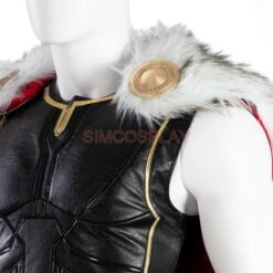 Thor New Black Cosplay Costume With Fur Collar Love And Thunder Edition -Simcosplay Outlet Store my0523b 15