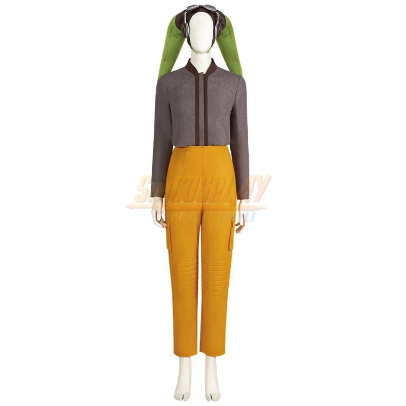 Star Wars Hera Syndulla Cosplay Costume Brown Leather Jacket Version 11 Star Wars Hera Syndulla Cosplay Costume Brown Leather Jacket Version - Image 11
