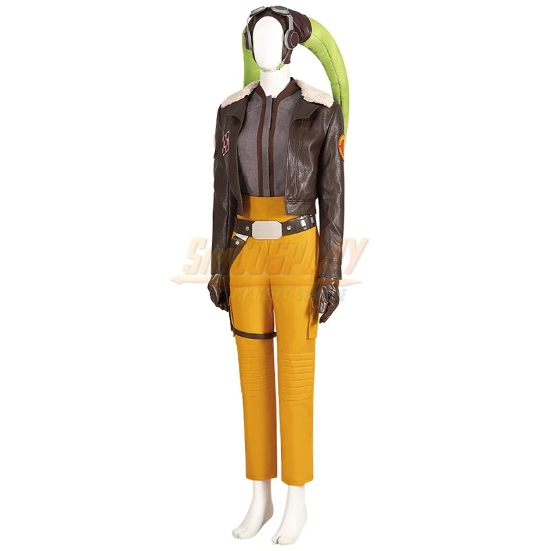 Star Wars Hera Syndulla Cosplay Costume Brown Leather Jacket Version 6 Star Wars Hera Syndulla Cosplay Costume Brown Leather Jacket Version - Image 6