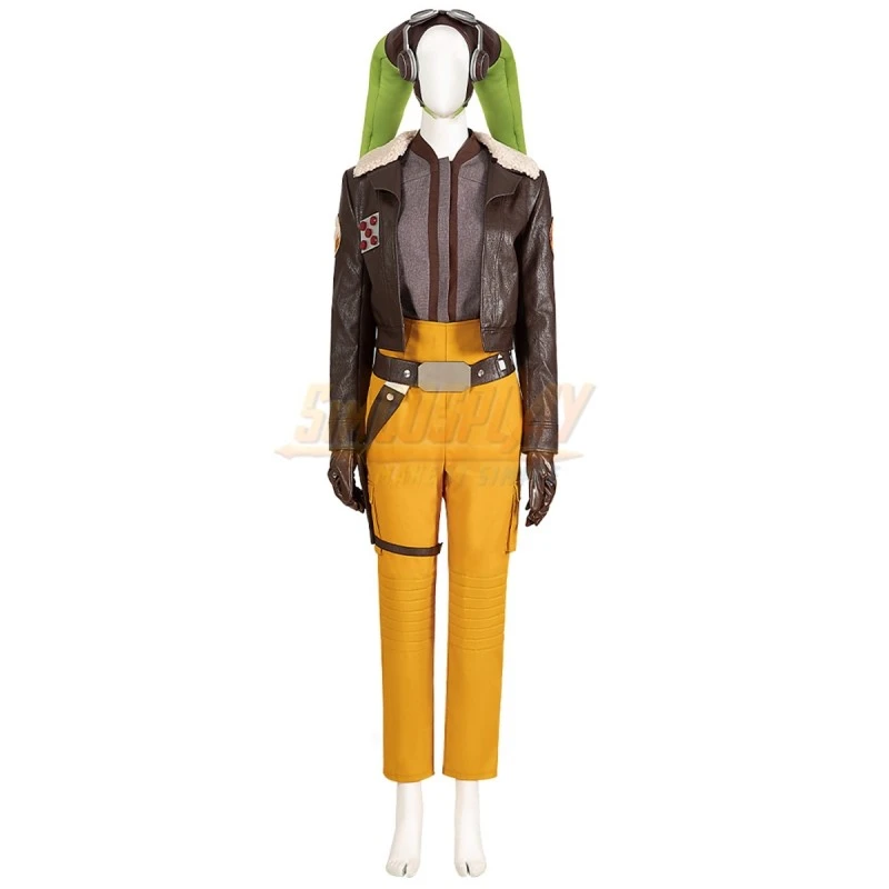 Star Wars Hera Syndulla Cosplay Costume Brown Leather Jacket Version 7 Star Wars Hera Syndulla Cosplay Costume Brown Leather Jacket Version - Image 7