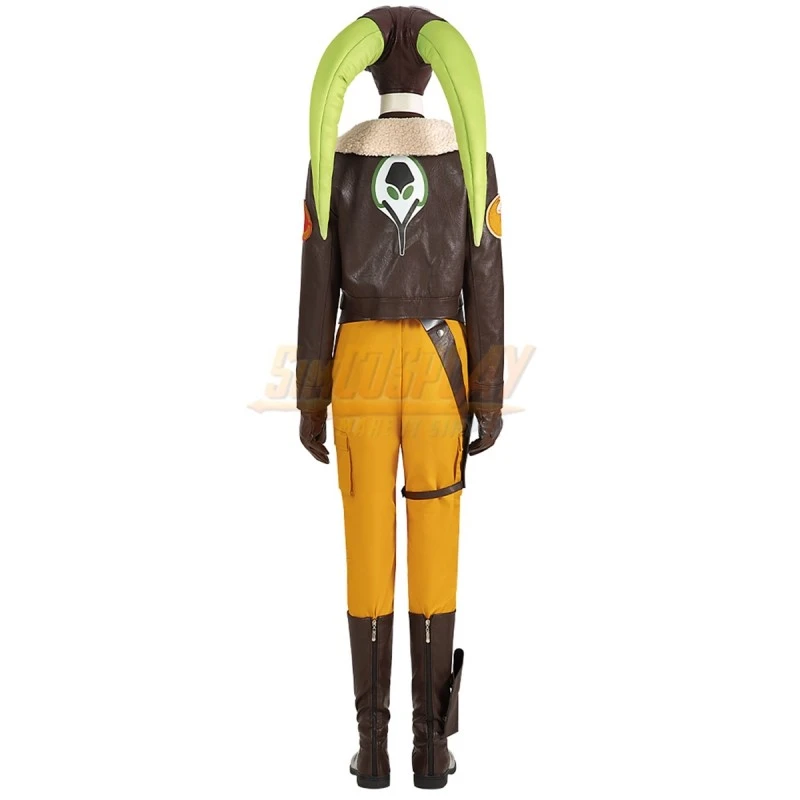 Star Wars Hera Syndulla Cosplay Costume Brown Leather Jacket Version 2 Star Wars Hera Syndulla Cosplay Costume Brown Leather Jacket Version - Image 2