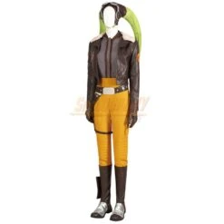 Star Wars Hera Syndulla Cosplay Costume Brown Leather Jacket Version 23 Star Wars Hera Syndulla Cosplay Costume Brown Leather Jacket Version -Simcosplay Outlet Store my23138 0032 1 2
