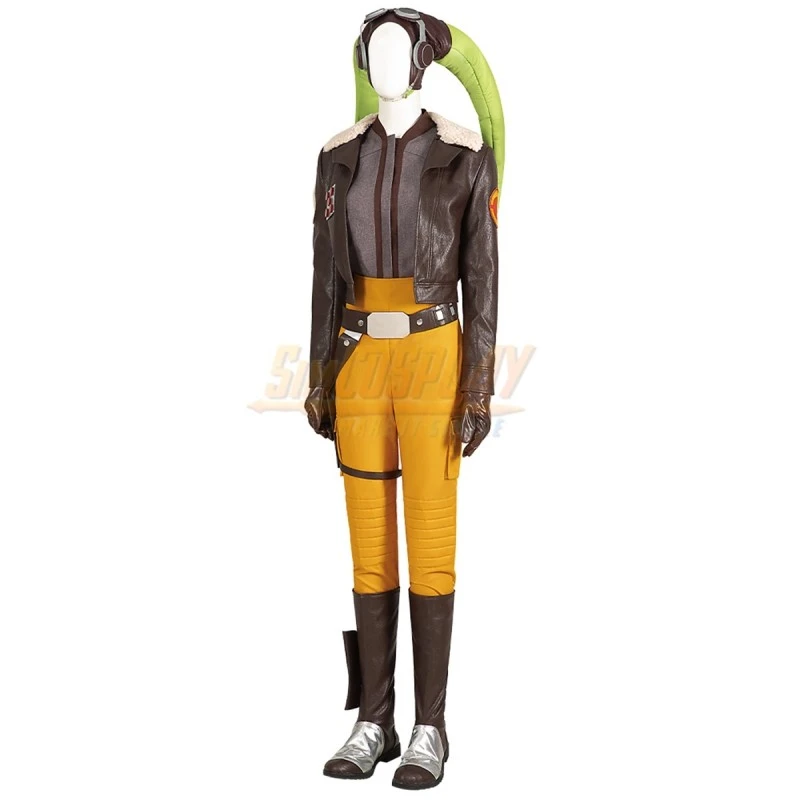 Star Wars Hera Syndulla Cosplay Costume Brown Leather Jacket Version 4 Star Wars Hera Syndulla Cosplay Costume Brown Leather Jacket Version - Image 4