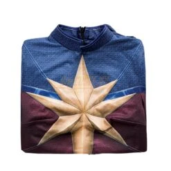 Captain Marvel 2 Carol Danvers Big Star Printed Cosplay Costume V2 -Simcosplay Outlet Store my23147 0000