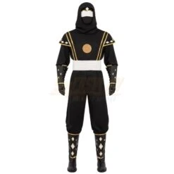 Mighty Morphin Black Ninja Ranger Suit Cosplay Costume Top Level -Simcosplay Outlet Store my23215 1 1