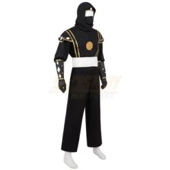 Mighty Morphin Black Ninja Ranger Suit Cosplay Costume Top Level -Simcosplay Outlet Store my23215 2 3