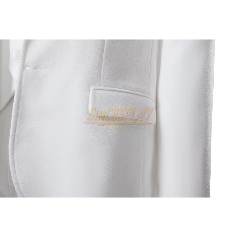 Joker 2 White Cosplay Costume Arthur Fleck Pure White Suit 18 Joker 2 White Cosplay Costume Arthur Fleck Pure White Suit - Image 18