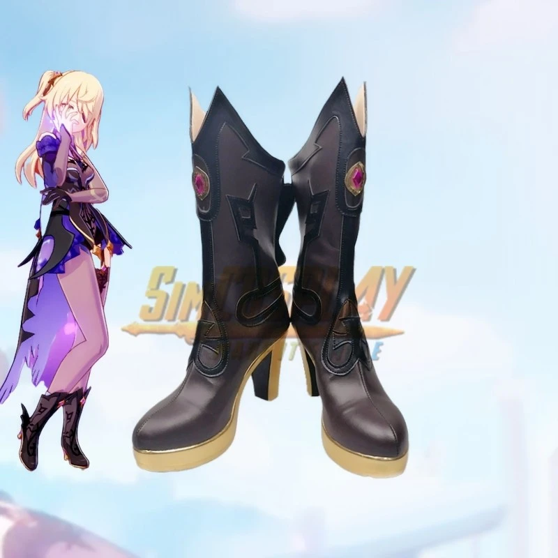 Genshin Impact Fischl Ein Immernachtstraum Nights Dream Cosplay Boots 3 Genshin Impact Fischl Ein Immernachtstraum Nights Dream Cosplay Boots - Image 3