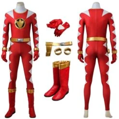 Power Rangers Red Dino Thunder Ranger Conner McKnight Cosplay Costume