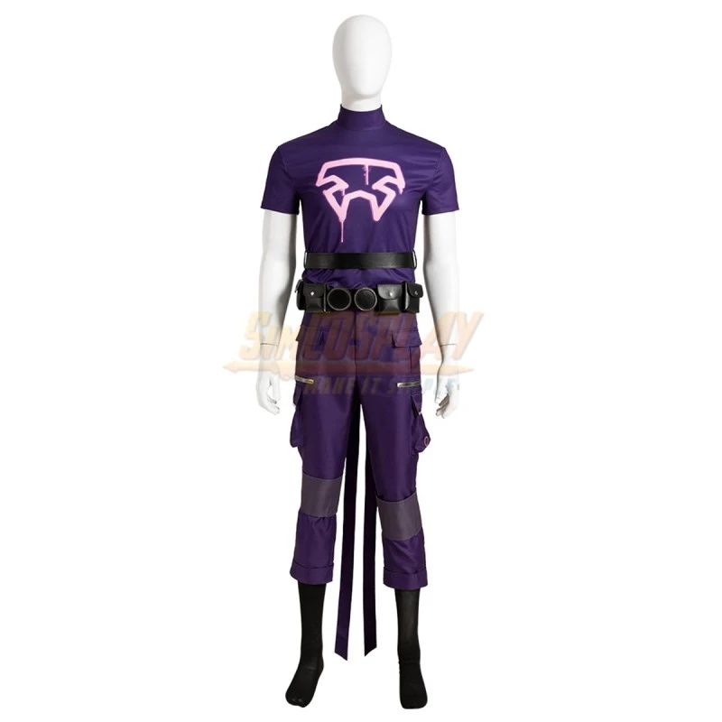 Prowler Spiderman Leather Purple Suit Spider Verse Cosplay Costume - Image 5