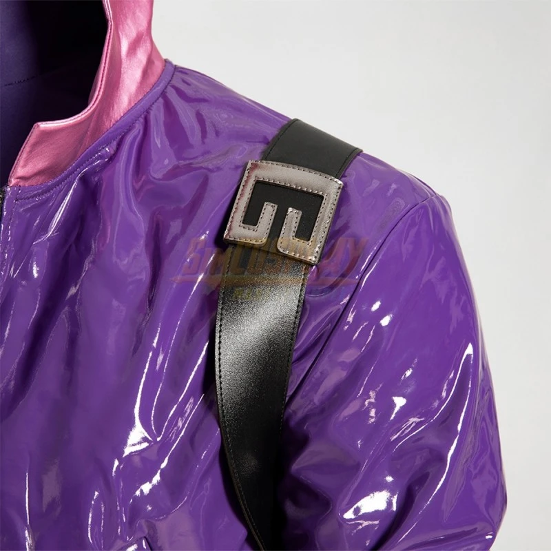 Prowler Spiderman Leather Purple Suit Spider Verse Cosplay Costume - Image 11