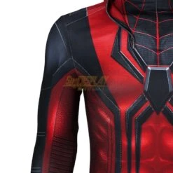 Red Hooded Miles Morales Spiderman Cosplay Suit -Simcosplay Outlet Store red hooded miles morales spiderman cosplay suitwfp09410