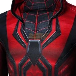 Red Hooded Miles Morales Spiderman Cosplay Suit -Simcosplay Outlet Store red hooded miles morales spiderman cosplay suitwfp09415