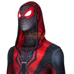 Red Hooded Miles Morales Spiderman Cosplay Suit -Simcosplay Outlet Store red hooded miles morales spiderman cosplay suitwfp09417