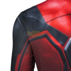 Red Hooded Miles Morales Spiderman Cosplay Suit -Simcosplay Outlet Store red hooded miles morales spiderman cosplay suitwfp09426