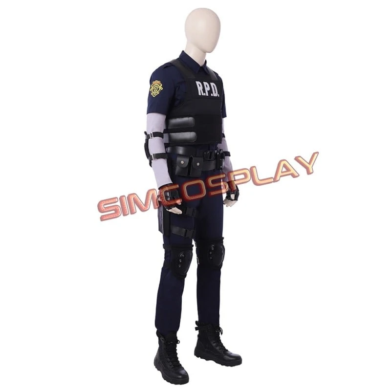 Resident Evil 2 Remake Cosplay Leon R.P.D. Suit Cosplay Costume Top Level - Image 4