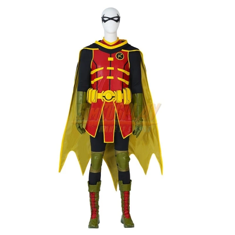 Robin Damian Wayne Cosplay Costumes Super Sons Suit 4 Robin Damian Wayne Cosplay Costumes Super Sons Suit - Image 4