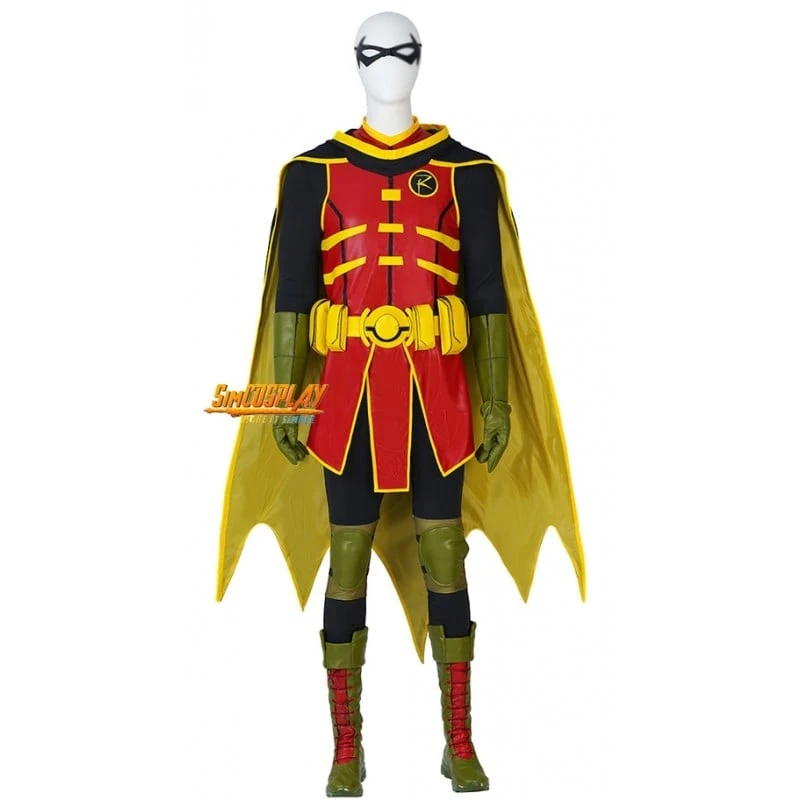 Robin Damian Wayne Cosplay Costumes Super Sons Suit 1 Robin Damian Wayne Cosplay Costumes Super Sons Suit