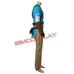 The Legend Of Zelda Breath Of The Wild Link Blue Tunic Cosplay Costume -Simcosplay Outlet Store sac3736a20