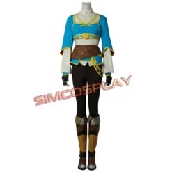The Legend Of Zelda Breath Of The Wild Princess Zelda Blue Cosplay Costume