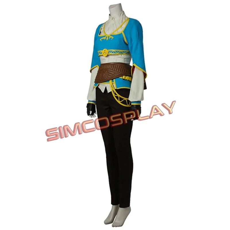 The Legend Of Zelda Breath Of The Wild Princess Zelda Blue Cosplay Costume 5 The Legend Of Zelda Breath Of The Wild Princess Zelda Blue Cosplay Costume - Image 5