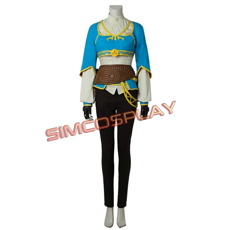 The Legend Of Zelda Breath Of The Wild Princess Zelda Blue Cosplay Costume 6 The Legend Of Zelda Breath Of The Wild Princess Zelda Blue Cosplay Costume - Image 6
