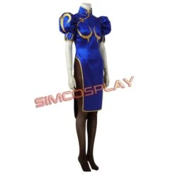 Chun Li Cosplay Street Fighter Costume Chinese Kung Fu Dress Up -Simcosplay Outlet Store sac3943a7